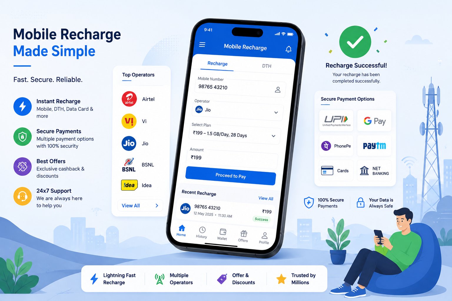 The Tech Stack Blueprint for a High-Concurrency Mobile Recharge App Development Project