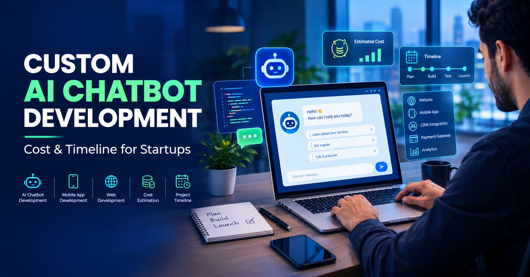 Custom AI Chatbot Development – Cost & Timeline for Startups